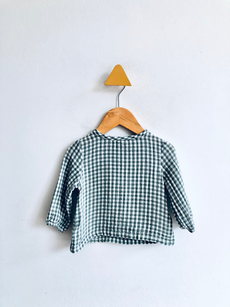 Gap Gingham Top (small pull) (3-6M)