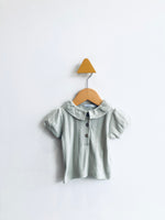 Bout 'Chou Pointelle Eyelet Collar Top (6M)
