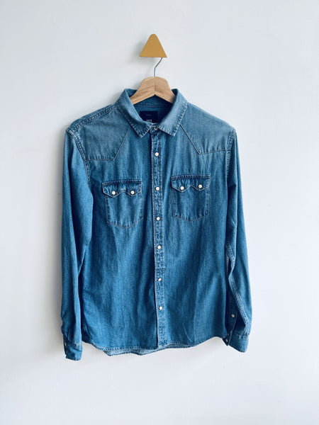 Original Denim 1975 Snap Button Denim Shirt (Adult M)