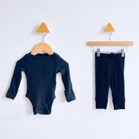 Gap Ribbed Set - Black - 0-3M (0-3M)