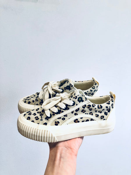 Zara Lace-Up Leopard Sneakers (12 Kid)