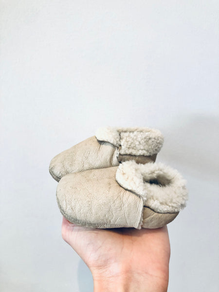 Kina Shearling Leather Slippers (1 Toddler)