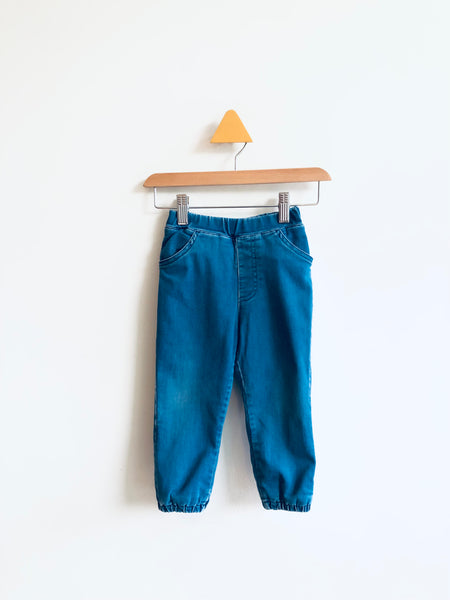 Uniqlo Fleece Lined Chambray Pants (18-24M)