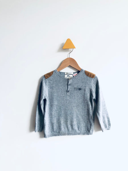 Zara Shoulder Detail Henley Sweater (12-18M)