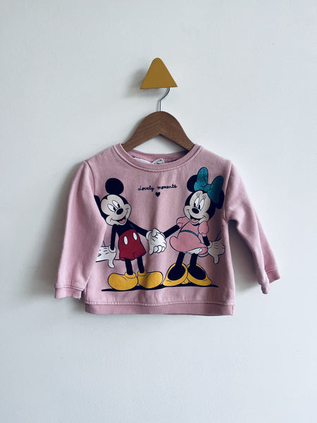 Zara Minnie & Mickey Sweatshirt (12-18M)