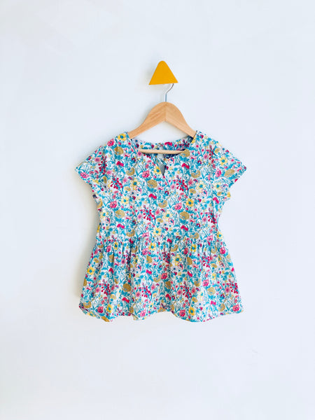 Jacadi Floral Peplum Top (8Y)