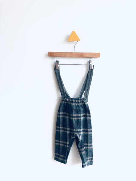 Zara Plaid Suspender Pants (12-18M)