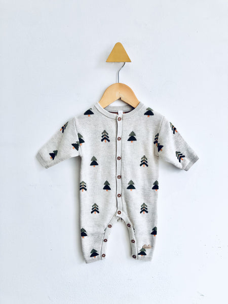 Souris Mini Knit Tree Romper (0-3M)