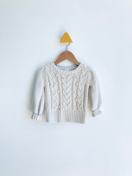 Gap Puff Sleeve Cableknit Sweater (18-24M)