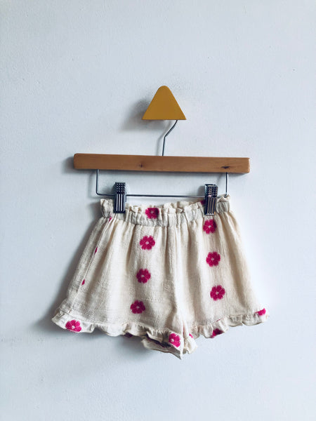 Zara Floral Ruffle Shorts (12-18M)