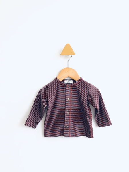 1 + In The Family Striped Snap Button Jersey Cardigan (3M)