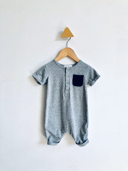 Miles Snap Button Shorts Romper (12M)