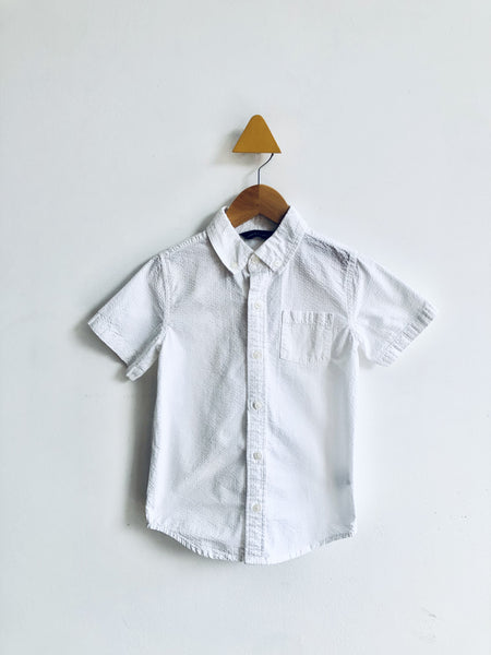 Janie & Jack Textured Button Down Shirt (small mark bottom left) (5Y)