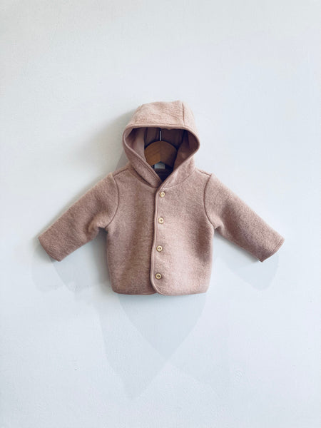 H&M Jersey Lined Wool Hooded Jacket (2-4M)