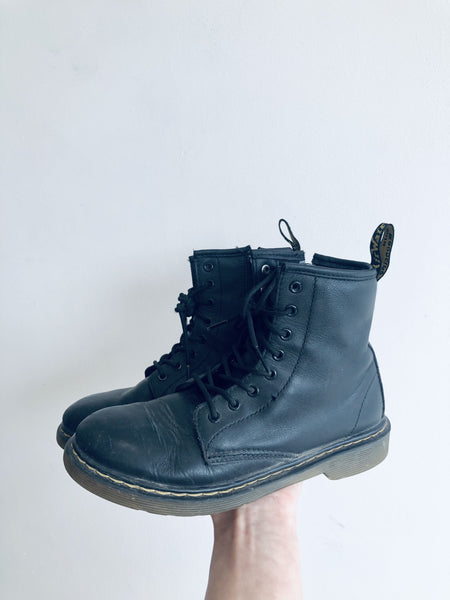 Dr. Martens Lace-Up Side Zip Leather Boots (3 Kid)
