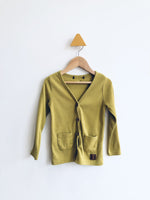 Beau Hudson Ribbed Cardigan - Chartreuse (marks on right sleeve) (3-4Y)