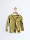 Beau Hudson Ribbed Cardigan - Chartreuse (marks on right sleeve) (3-4Y)