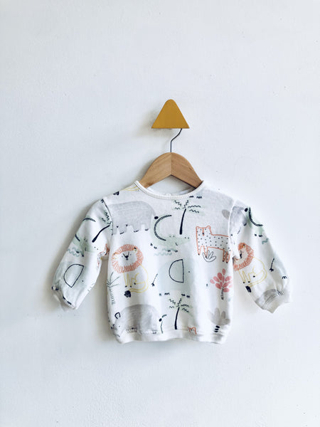 H&M French Terry Animal Top (3-6m)