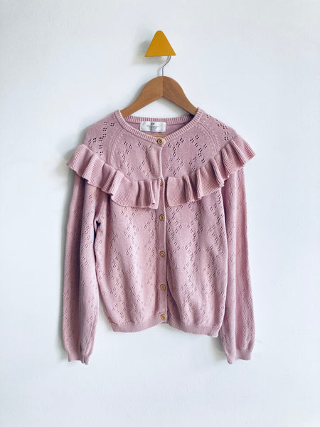 H&M Pointelle Ruffle Cardigan (8-10Y)