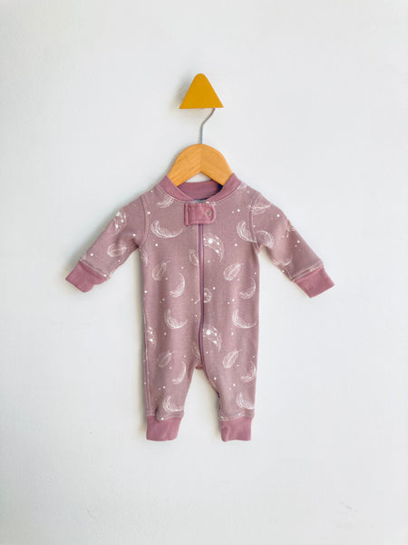 Owlivia Feather Romper (0-1M)