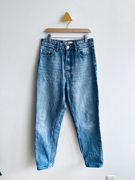 Zara High Rise Mom Jeans (Adult 4)