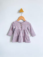 Deux Par Deux Floral Wood Button Dress (6M)