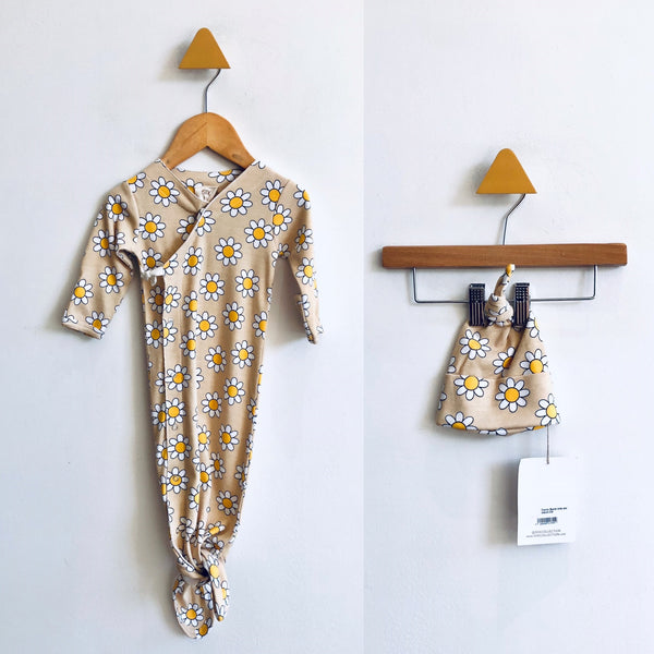 Siix Daisy Sleep Gown & Beanie  (0-3M)