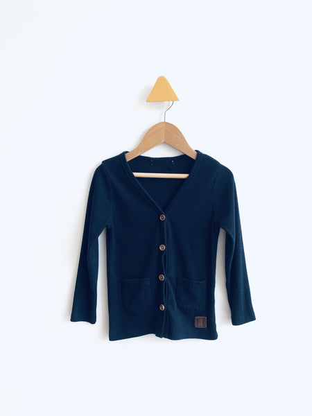 Beau Hudson Ribbed Cardigan - Navy (3-4Y)