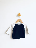 Mini Mioche REALLY LOVED Organic Cotton Baseball Top (yellow marks on arms) (6-12M)